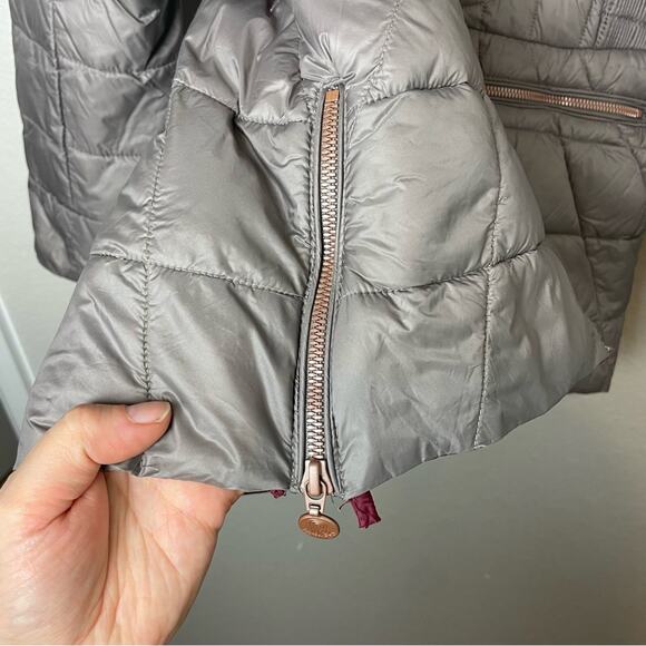 BERNARDO Stylish Pewter Primaloft Quilted Puffer Winter Jacket Size L - Picture 5 of 12